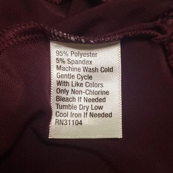 The Limited Slit Sleeve Blouse Women's Size Medium Wine Tasting Burgundy Red Top - Picture 11 of 16